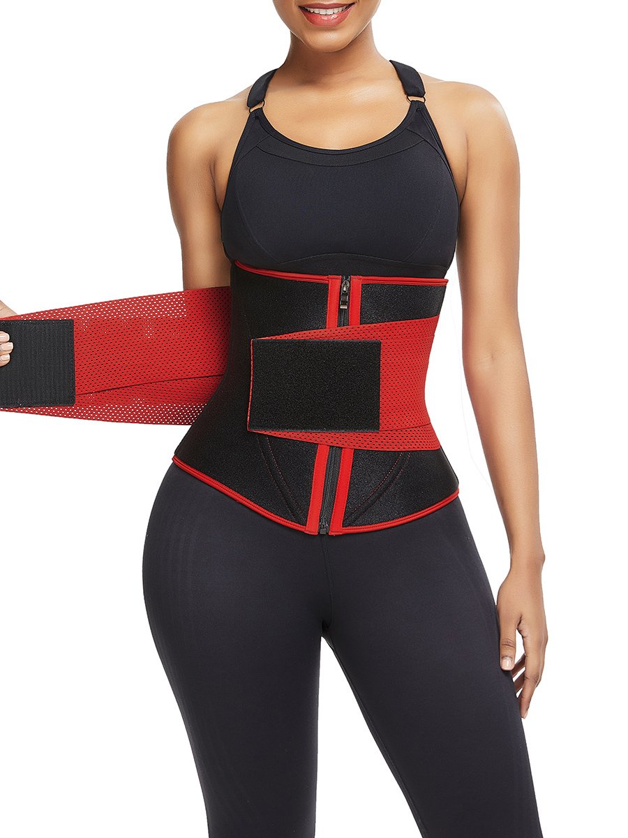 Ultra Light Red 10 Steel Bones Neoprene Waist Trainer Fat Burning