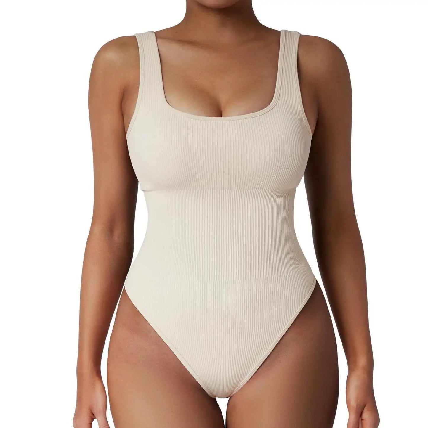 Women's Bodysuits Sexy Hot Spring Vacation Ribbed Sleeveless Square