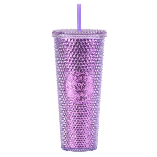 Double Wall 710ml 24oz Noctilucence Plastic Diamond Tumbler Bling