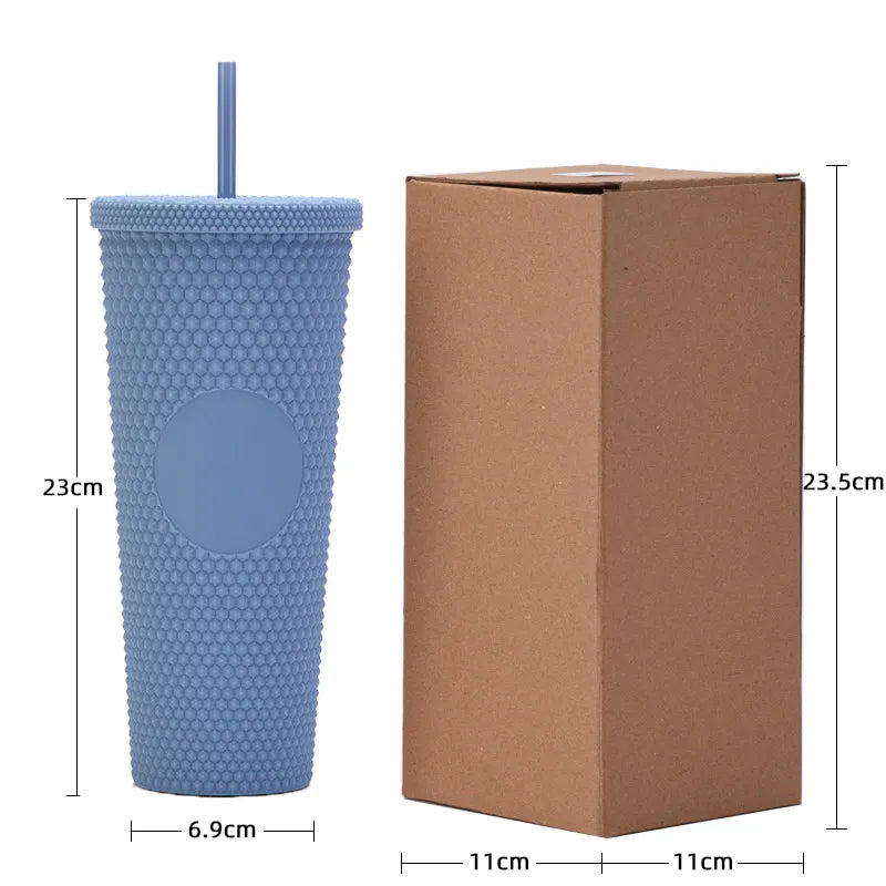 Double Wall 710ml 24oz Noctilucence Plastic Diamond Tumbler Bling