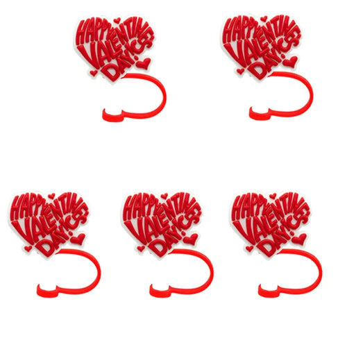 5Pcs Drinking Caps Silicone Straw Topper Reusable Splash Proof Straw