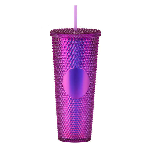 Double Wall 710ml 24oz Noctilucence Plastic Diamond Tumbler Bling