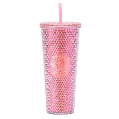 Double Wall 710ml 24oz Noctilucence Plastic Diamond Tumbler Bling