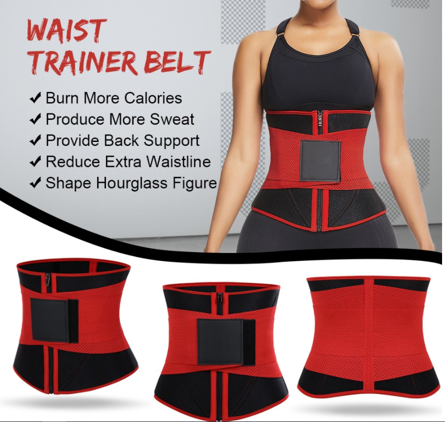 Ultra Light Red 10 Steel Bones Neoprene Waist Trainer Fat Burning